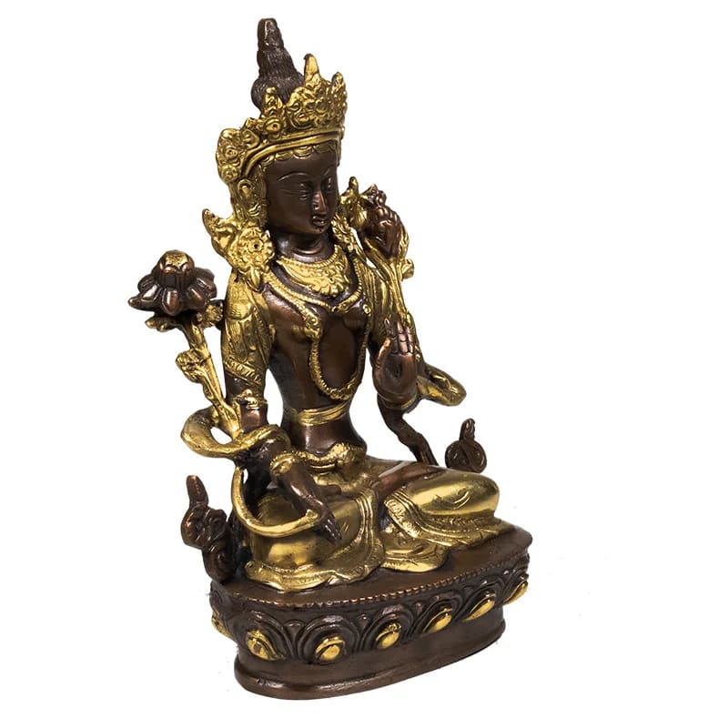 Weiße Tara Statue Messing/goldfarben großhandel
