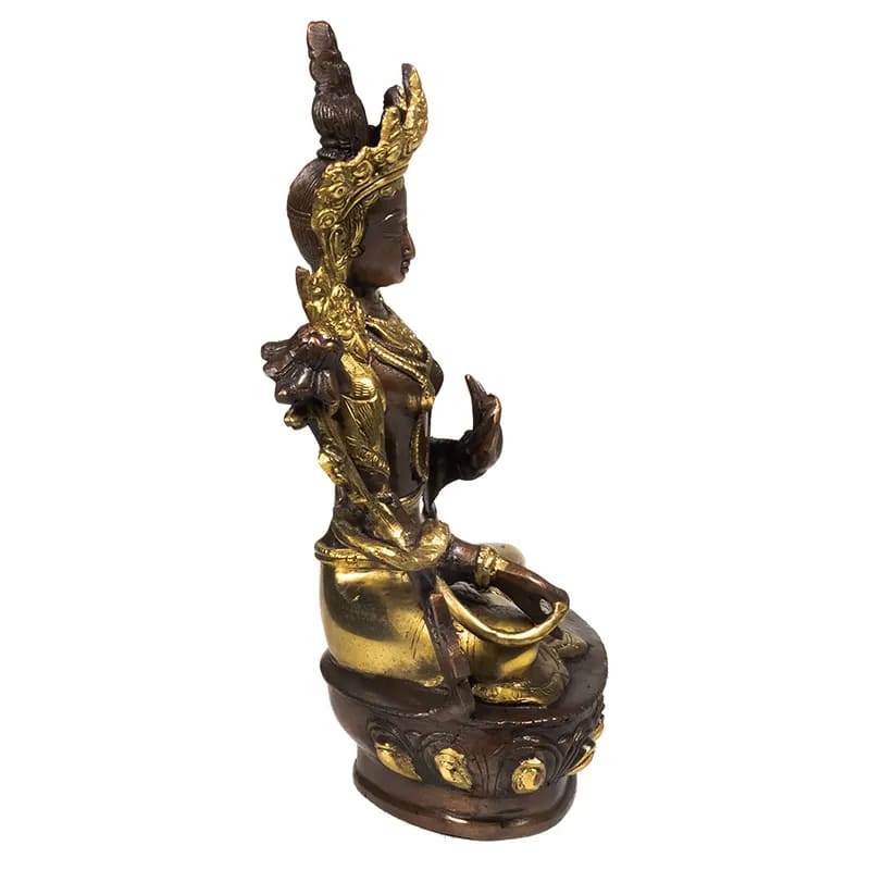 Weiße Tara Statue Messing/goldfarben kaufen