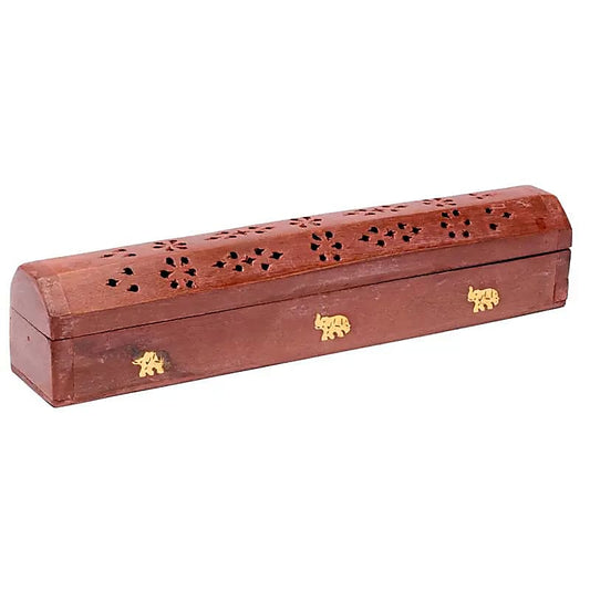 Incense (joss stick) burner & storage box Elephants
