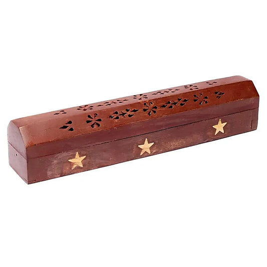 Incense (joss stick) burner & storage box Stars