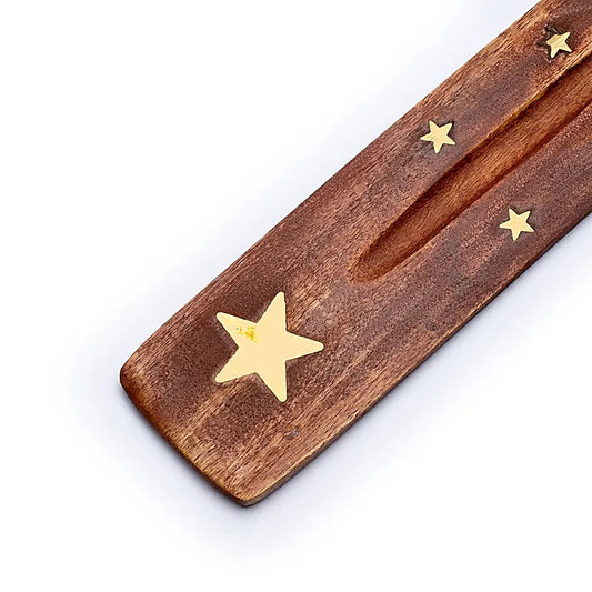 Incensario - tabla de madera - Estrella